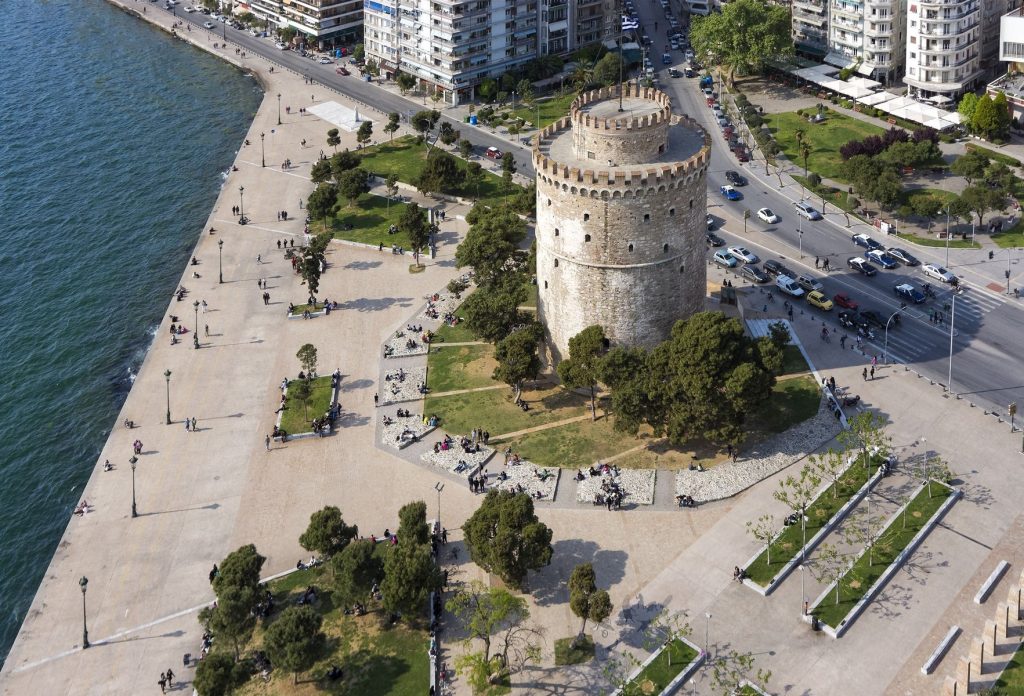 Aerial view of the White Tower square